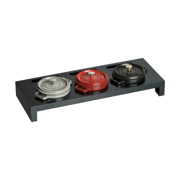 Staub suporte para servir 3 mini panelas - Preto - STAUB