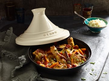 Staub Tagine ferro fundido preto-bege - 20 cm - STAUB