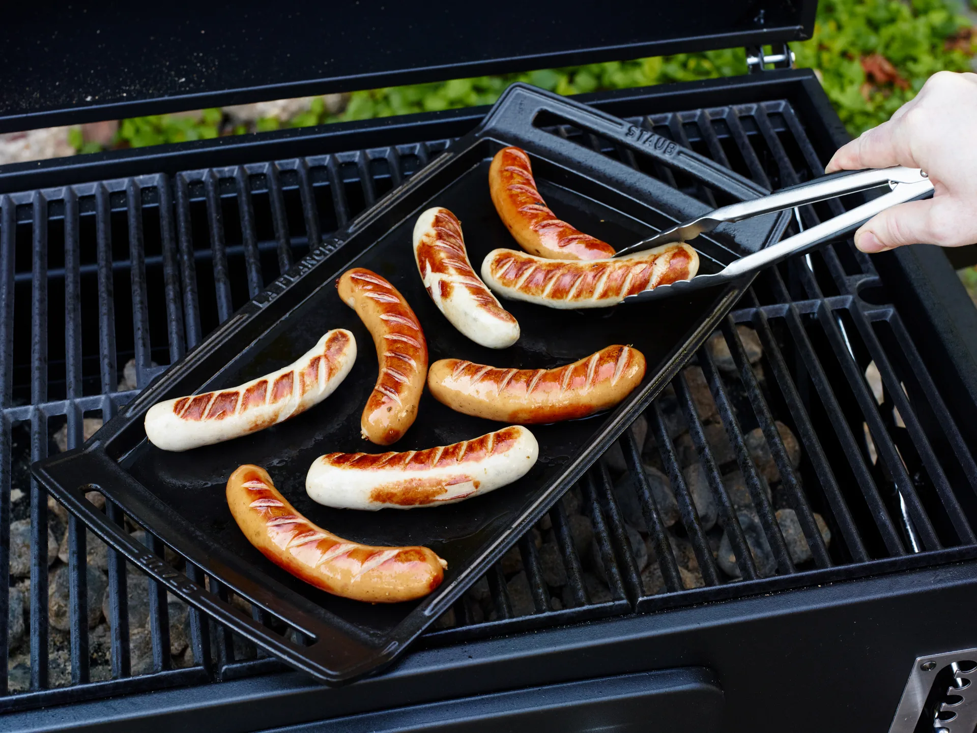 Staub Teppanyaki grelha de ferro fundido com alças 38x25 cm, Preto STAUB