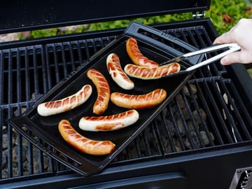 Staub Teppanyaki grelha de ferro fundido com alças 38x25 cm - Preto - STAUB
