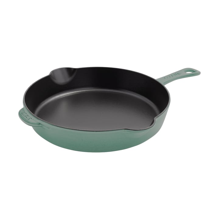 Stoab frigideira de ferro fundido com bico de despejo Ø28 cm - Madeira de eucalipto - STAUB