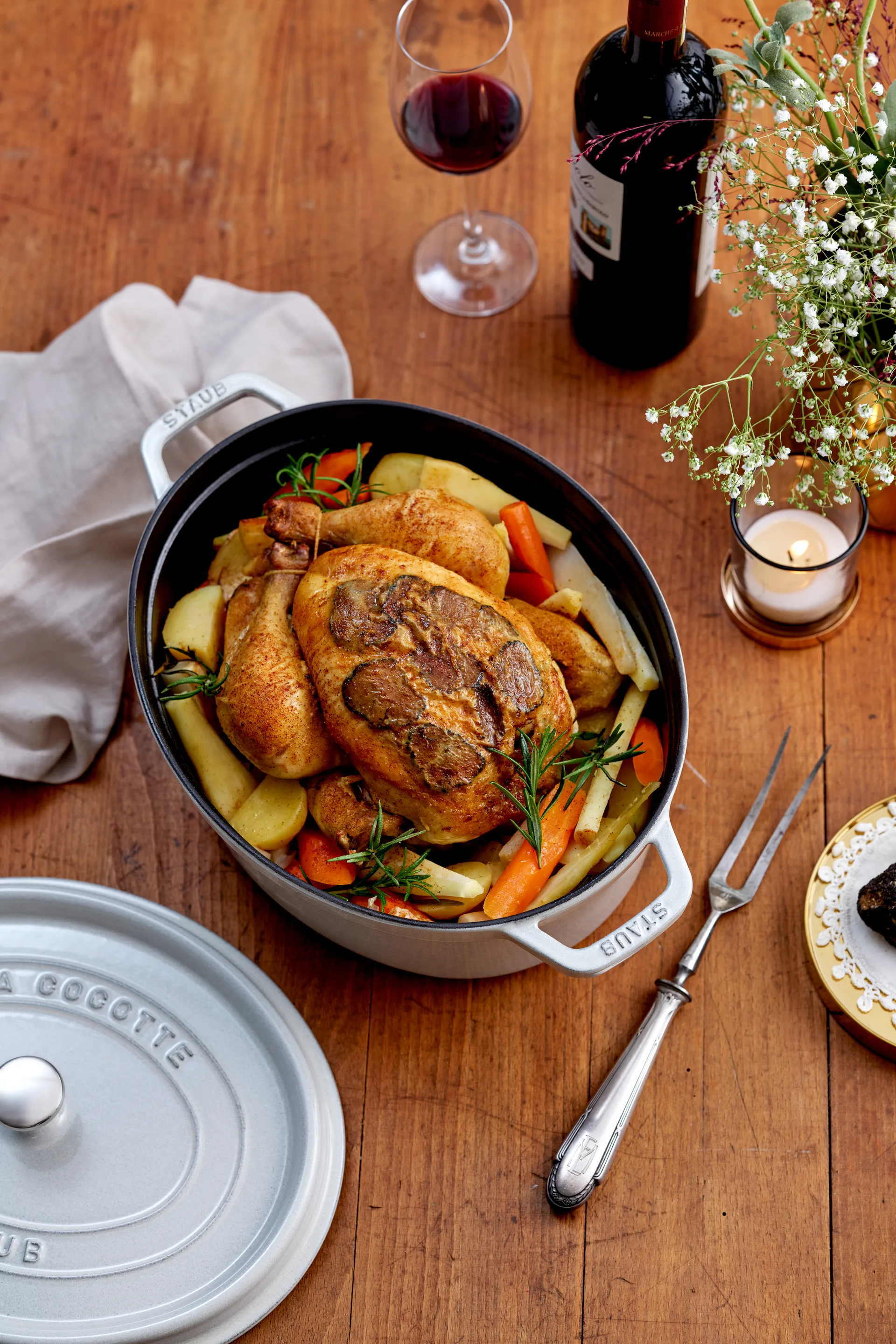 Travessa de forno oval Staub White Truffle, 5,5 l STAUB