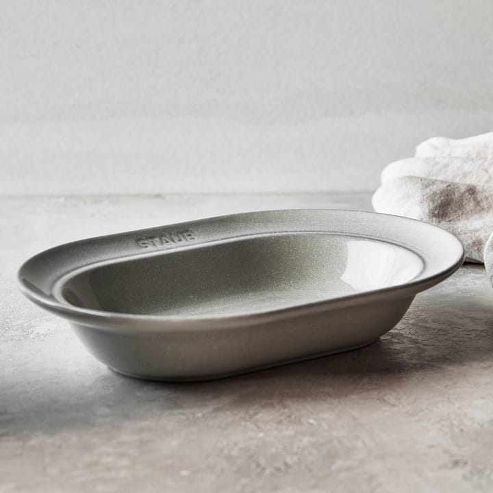 Travessa oval Staub New White Truffle, 25 cm  STAUB