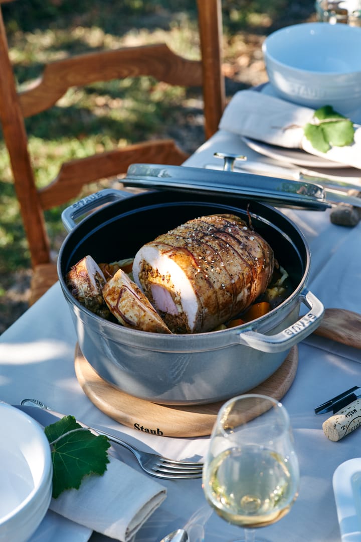 Travessa para forno mini redonda Staub 3,8 l, cinza STAUB