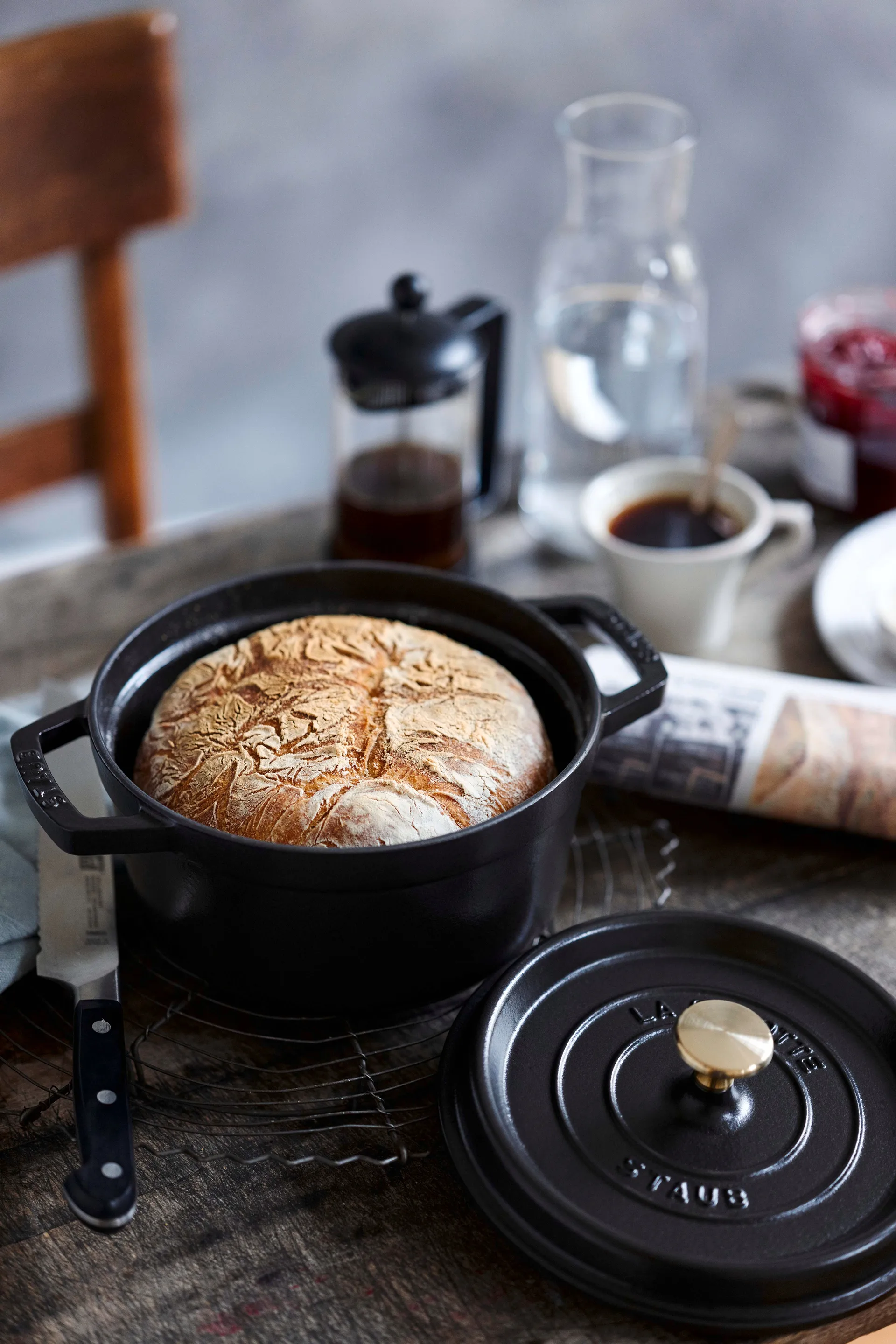Travessa para forno mini redonda Staub 3,8 l, preto STAUB