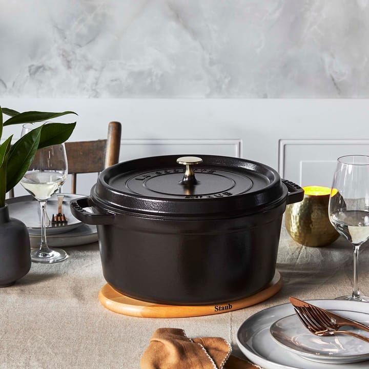 Travessa para forno mini redonda Staub 6,7 l, preto STAUB