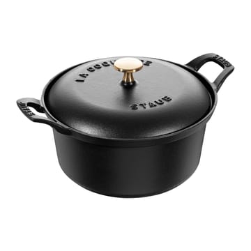 Travessa para forno redonda Vintage La Coquette 2,45 L - Preto - STAUB