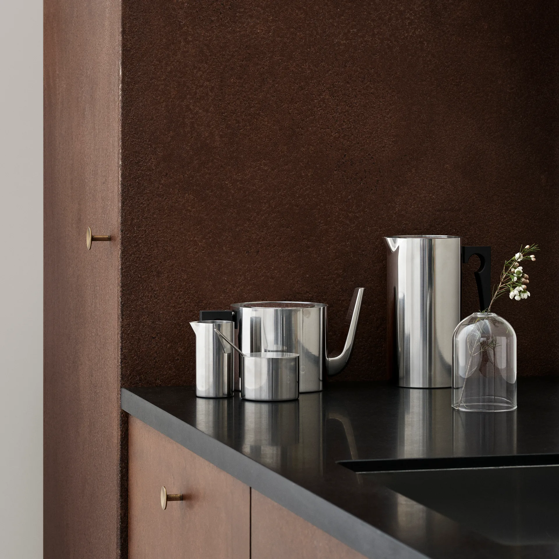Açucareiro AJ cylinda-line, Aço inoxidável Stelton