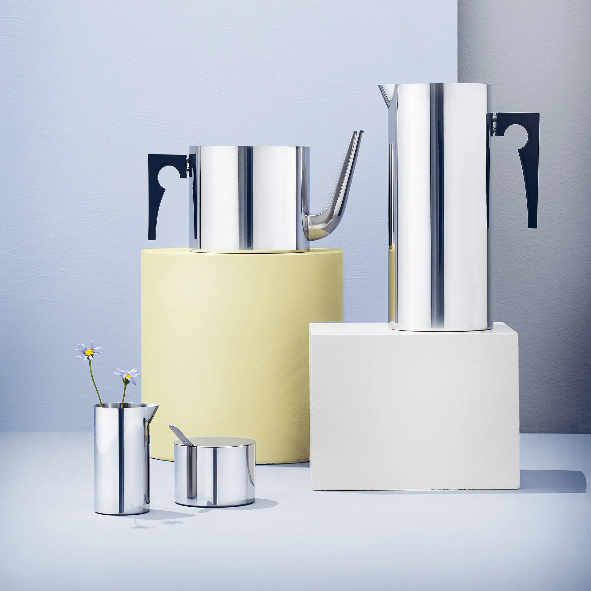 Açucareiro AJ cylinda-line, Aço inoxidável Stelton