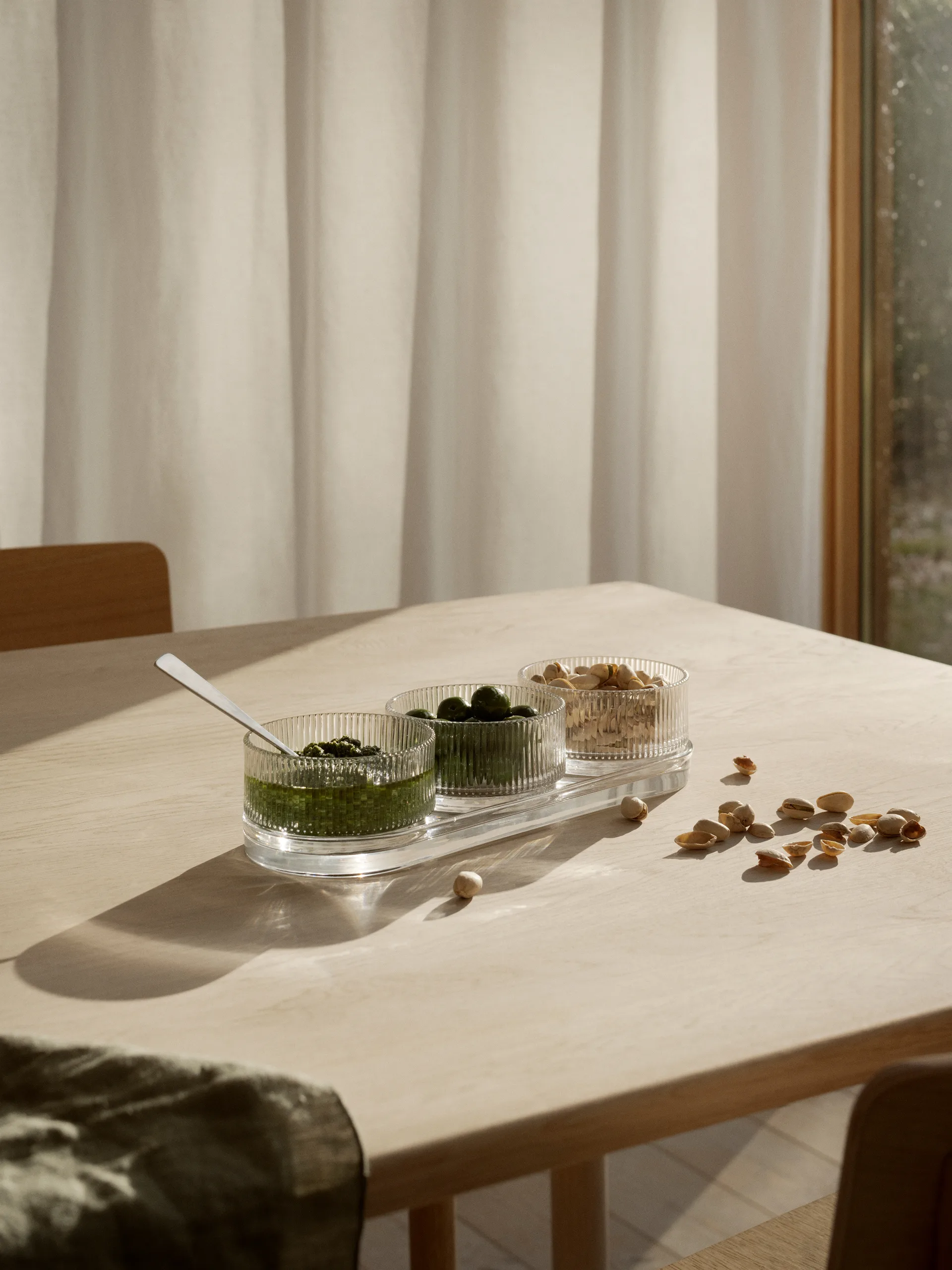 Conjunto para tapas Pilastro 4 un., Clear Stelton