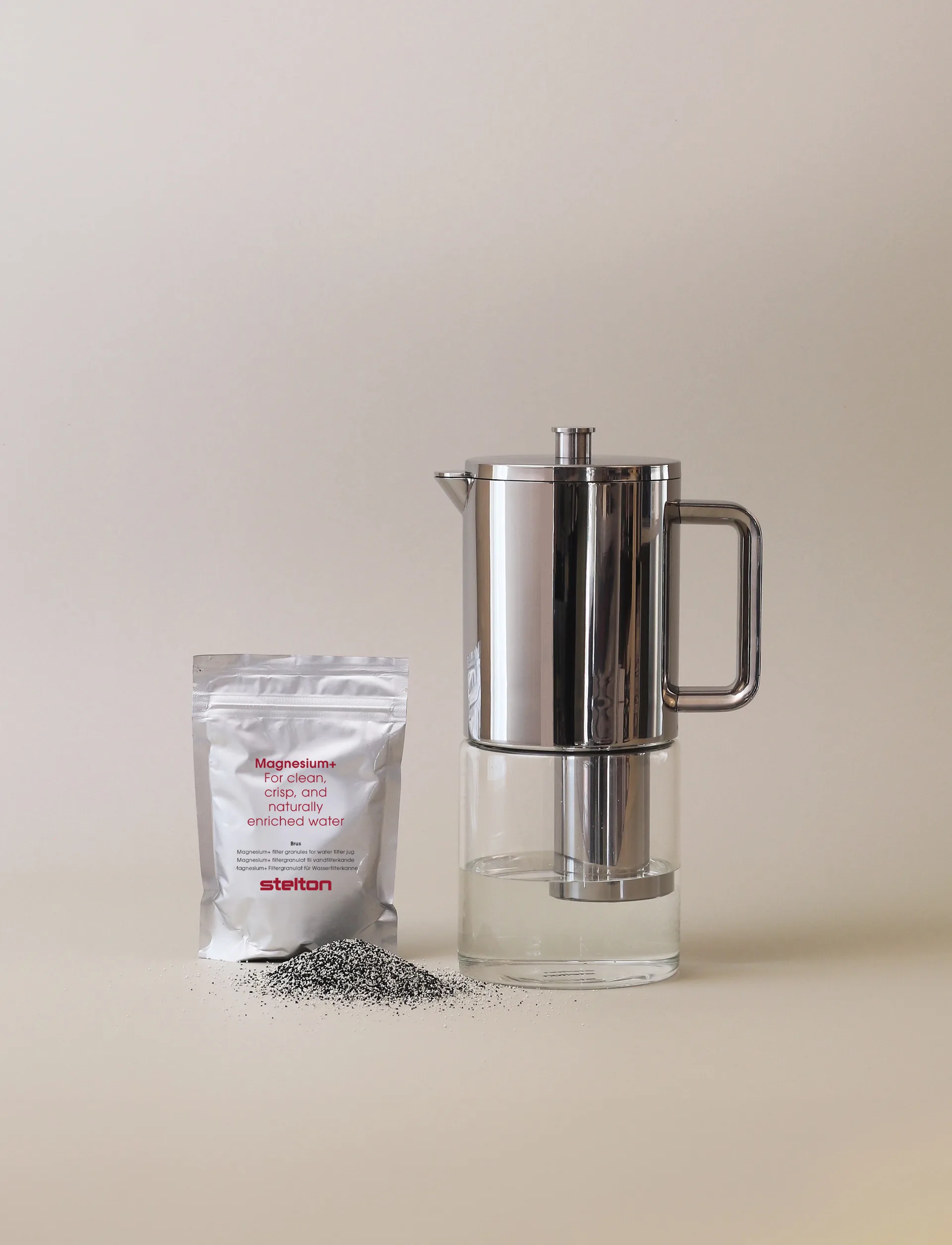 Granulado de filtro Brus Magnesium+ para filtro de água, Preto, branco, 3-pack Stelton