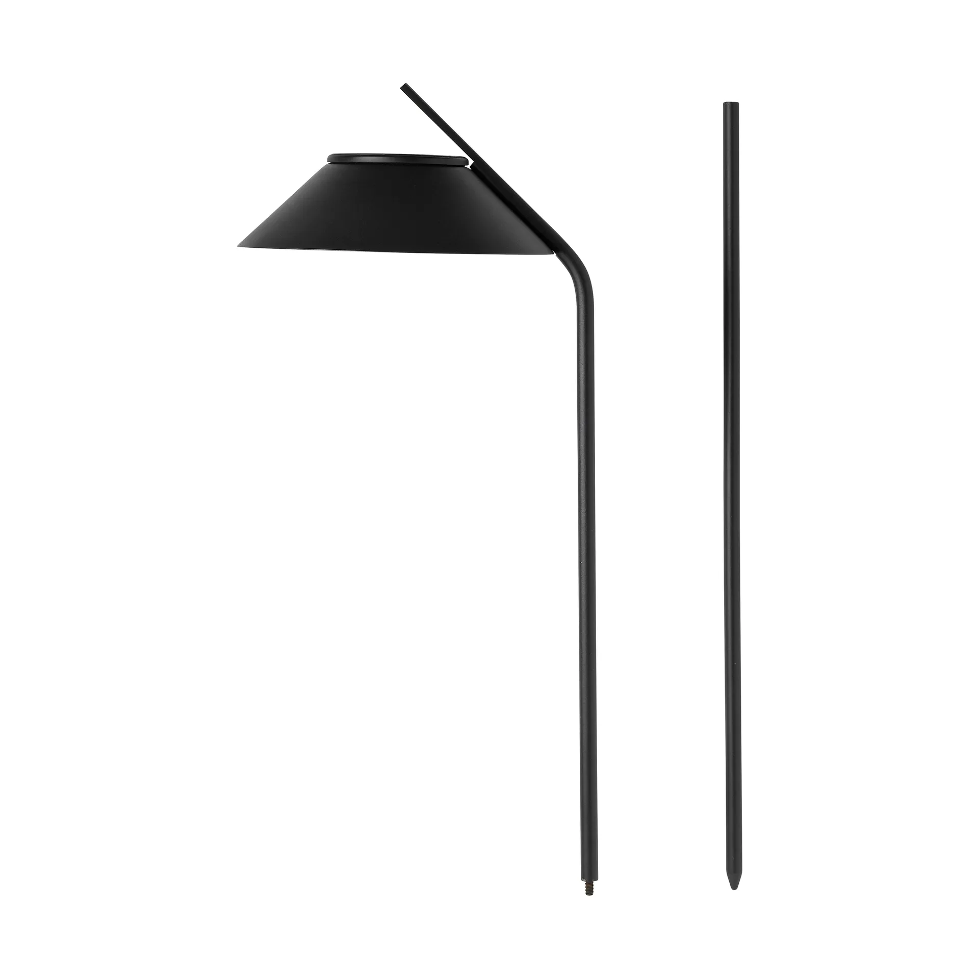 Luminária solar de poste angular com suporte, Preto Stelton