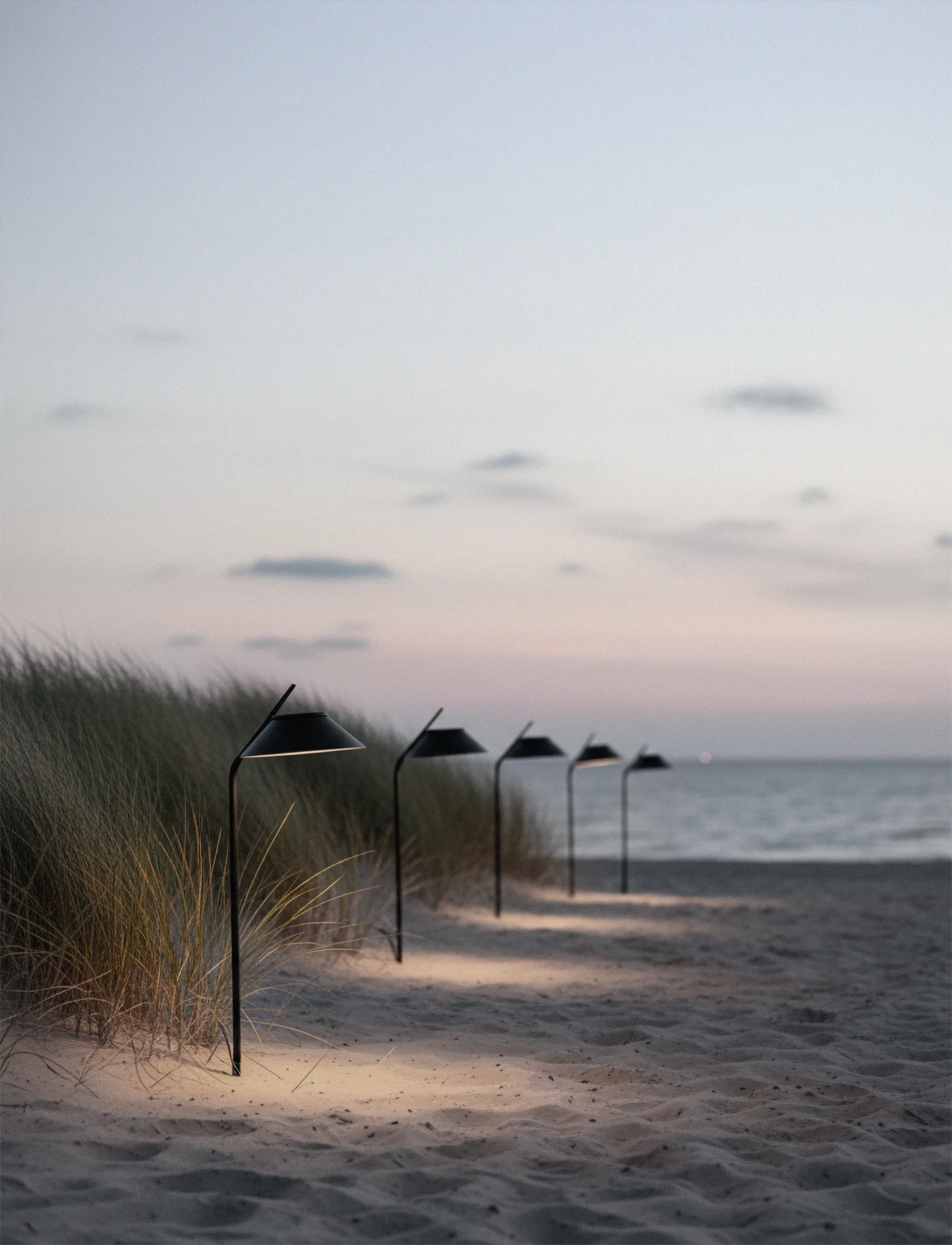 Luminária solar de poste angular com suporte, Preto Stelton