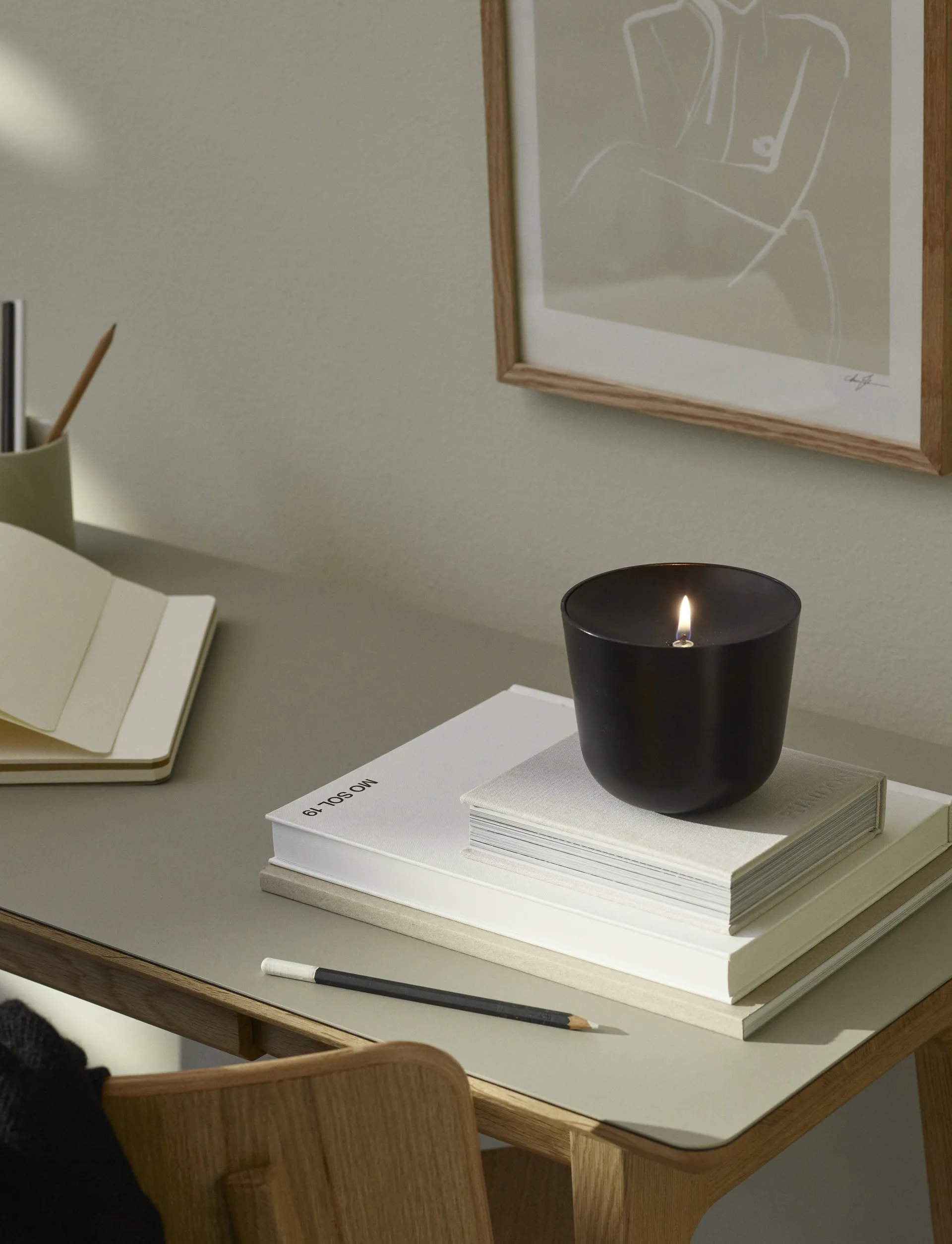 Solis candeeiro a óleo Ø11.5 cm, Preto suave Stelton