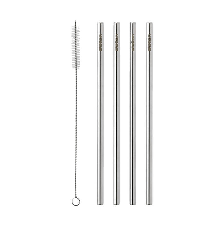 Stelton palhinhas reutilizáveis 4 unidades - Aço - Stelton