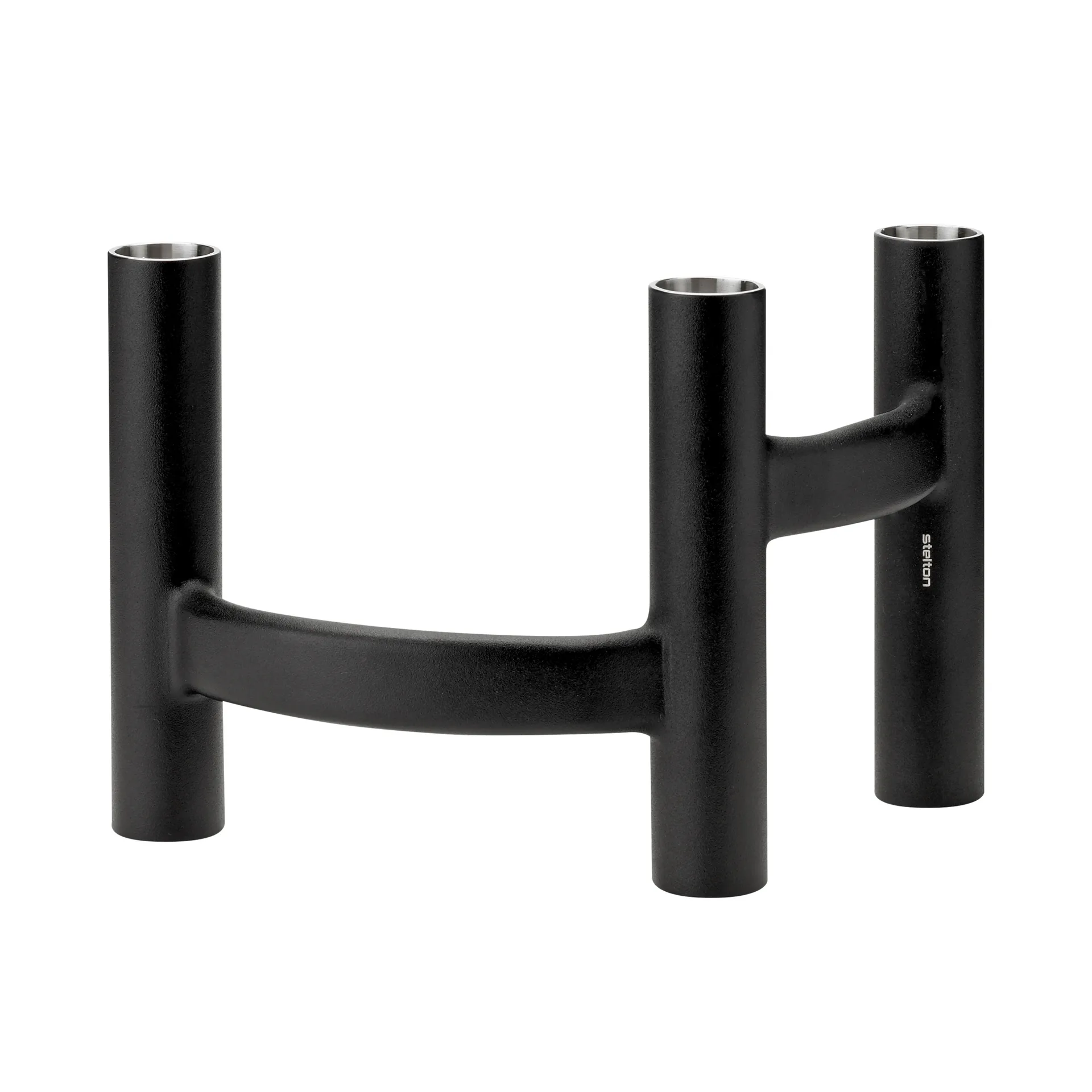 Suporte de velas triplo Ora, preto Stelton