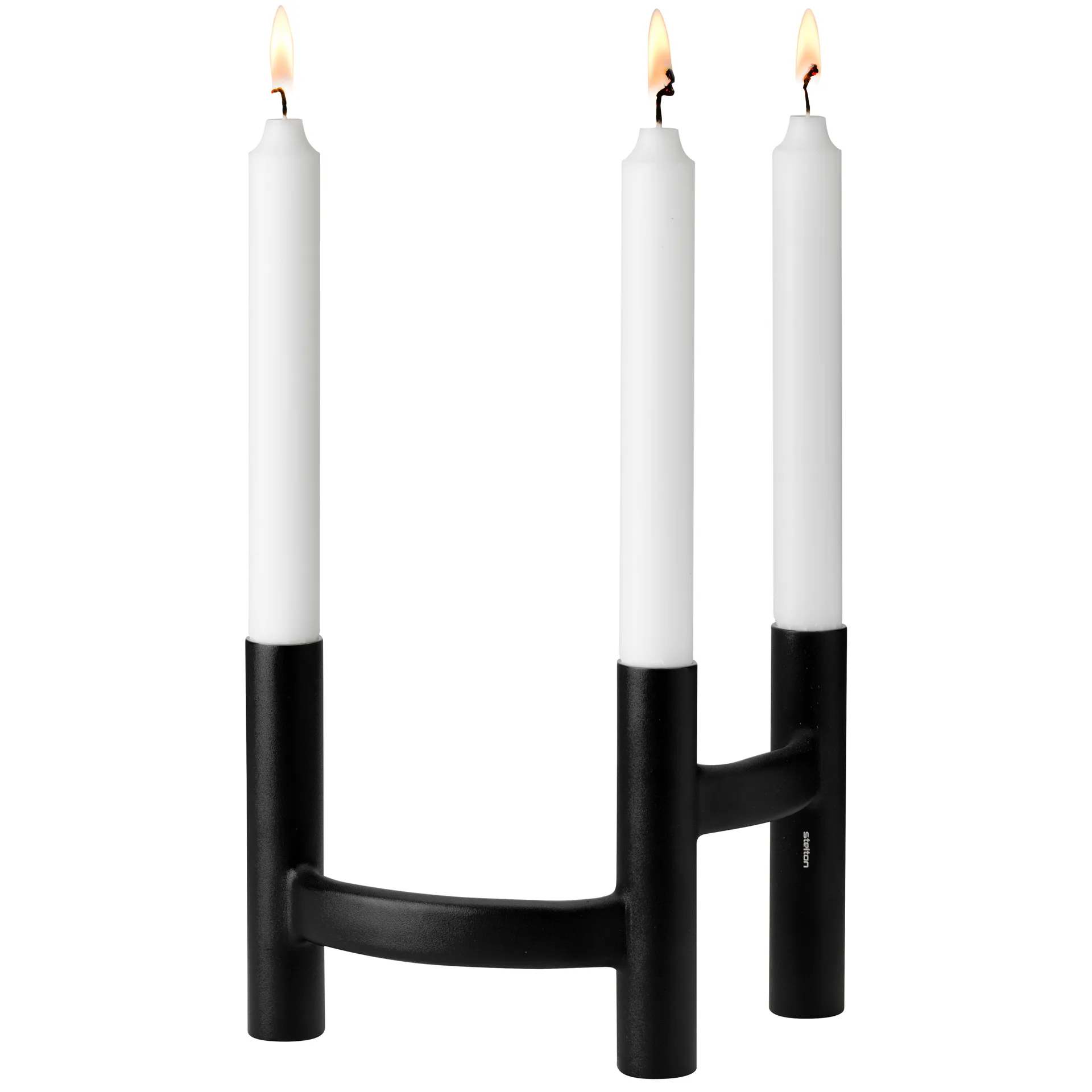 Suporte de velas triplo Ora, preto Stelton
