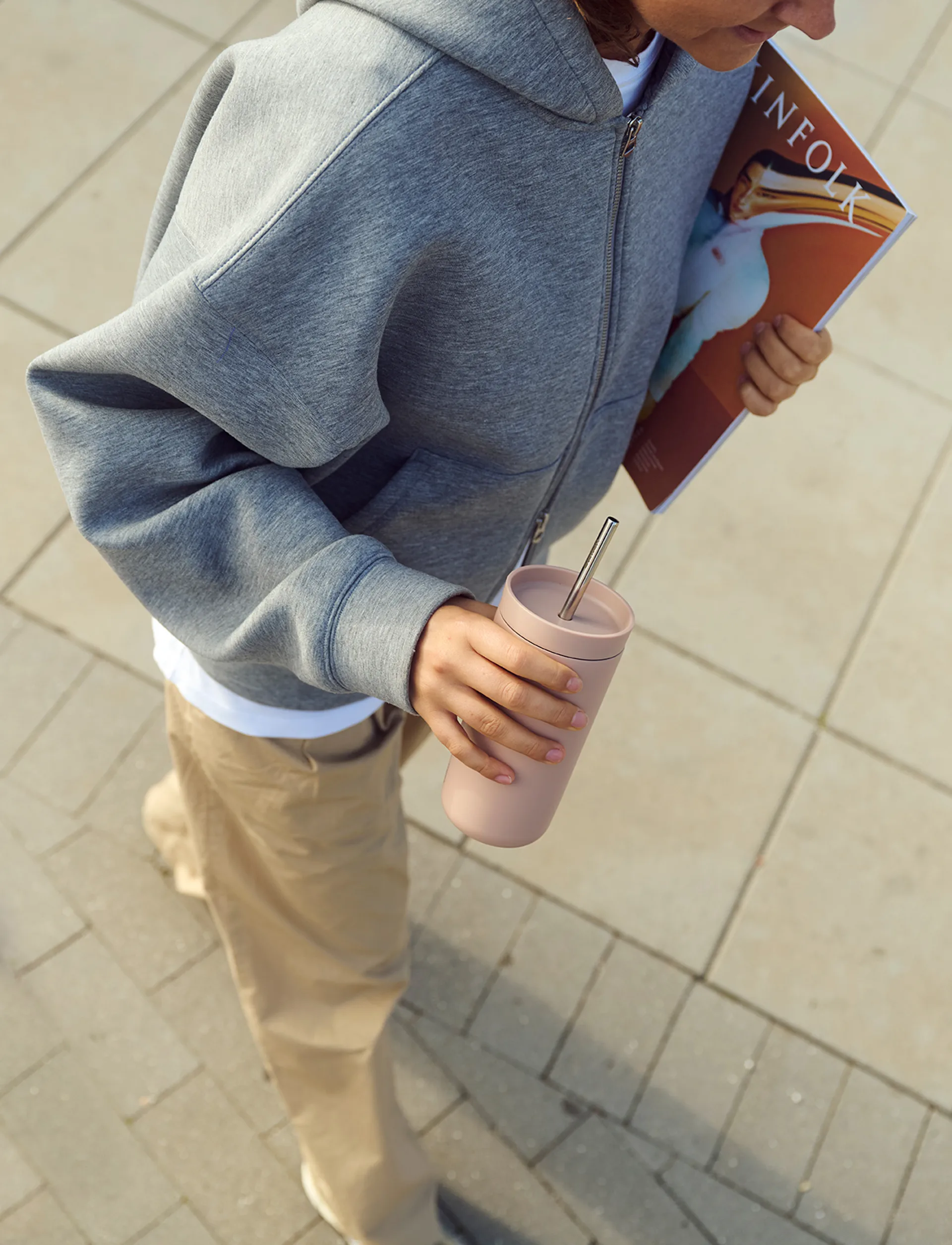 To Go Sip caneca térmica com palhinha 0,4 L, Heather Stelton