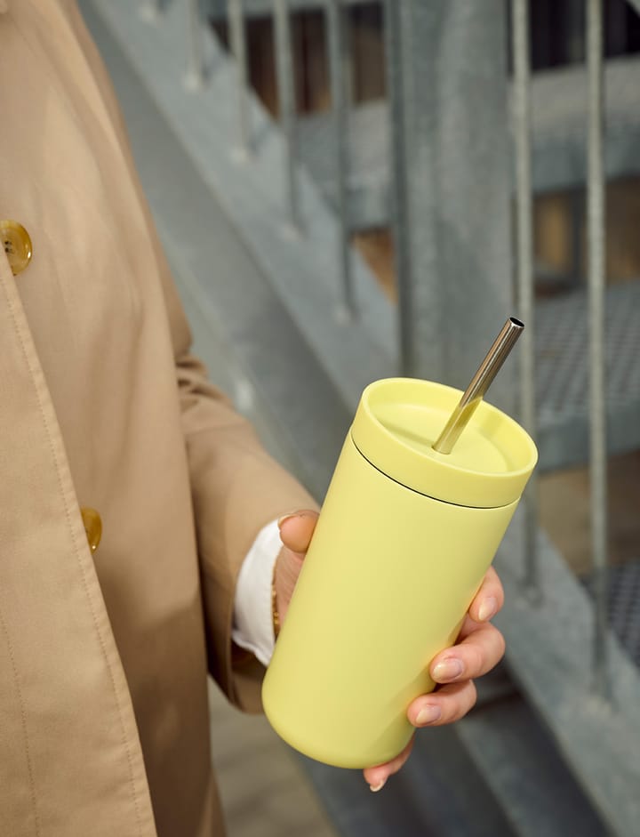 To Go Sip caneca térmica com palhinha 0,4 L, Liso Stelton