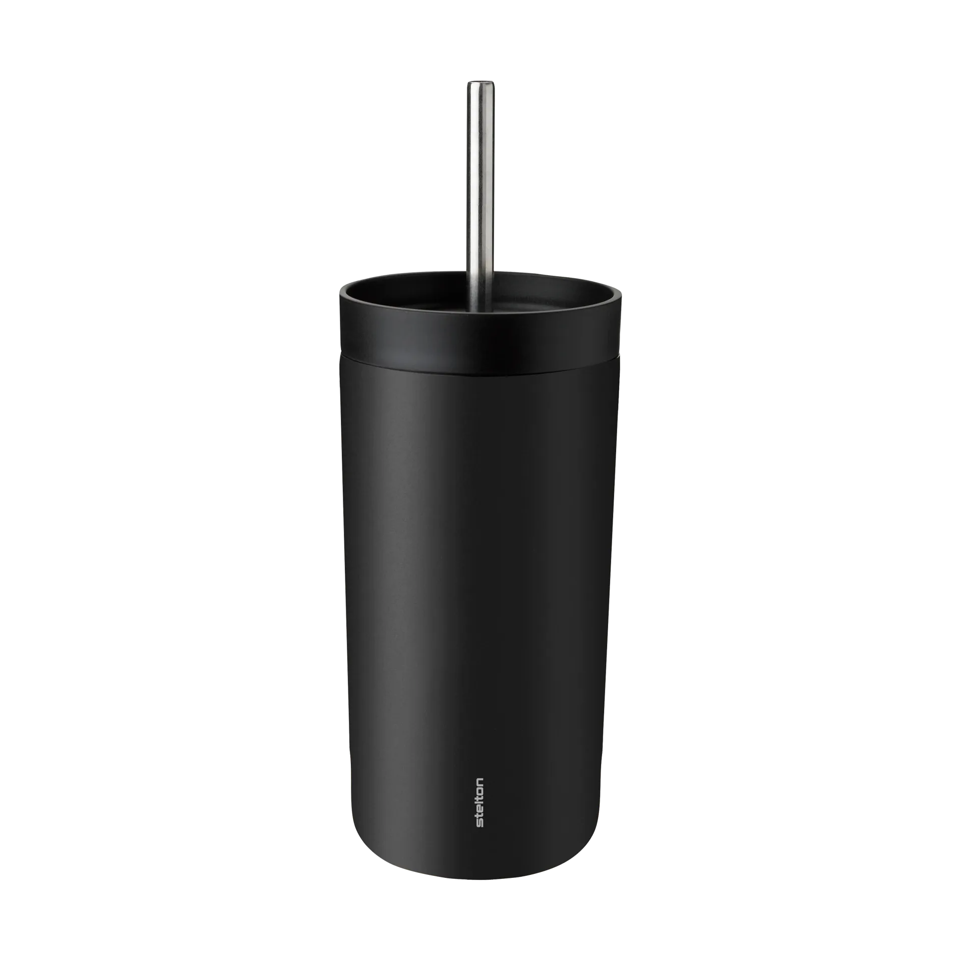 To Go Sip caneca térmica com palhinha 0,4 L, Preto suave Stelton