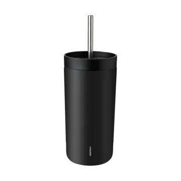 To Go Sip caneca térmica com palhinha 0,4 L - Preto suave - Stelton