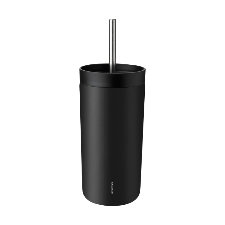 To Go Sip caneca térmica com palhinha 0,4 L - Preto suave - Stelton