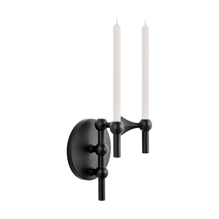 Castiçal de parede STOFF Nagel, Preto mate STOFF