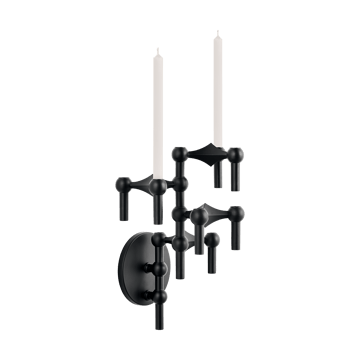 Castiçal de parede STOFF Nagel - Preto mate - STOFF