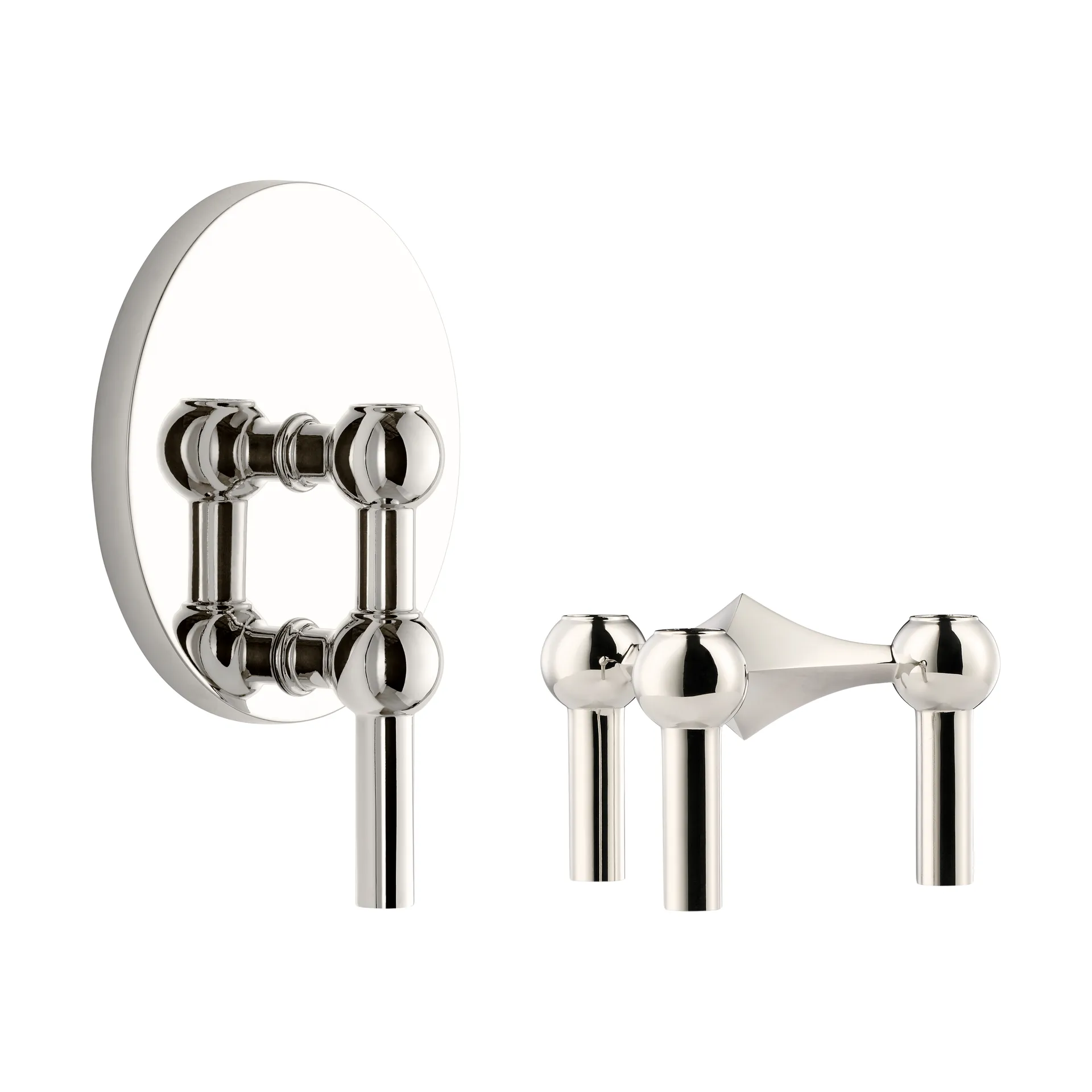 Castiçal STOFF Nagel 2 peças - Cromo STOFF