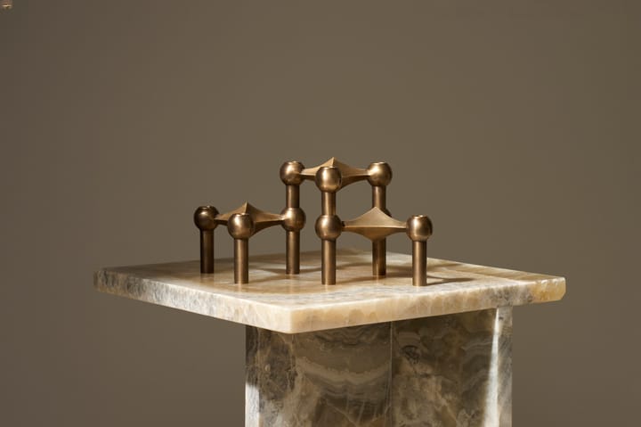 Nagel castiçal 3 unidades, Bronzed brass STOFF