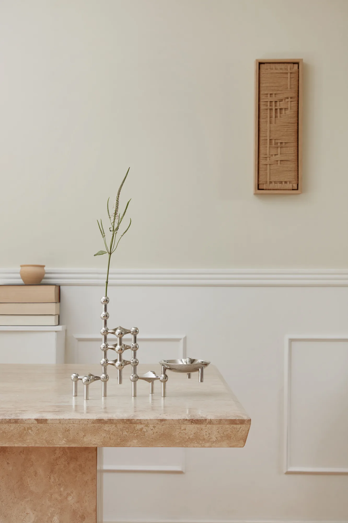 Nagel castiçal 3 unidades, crómio STOFF