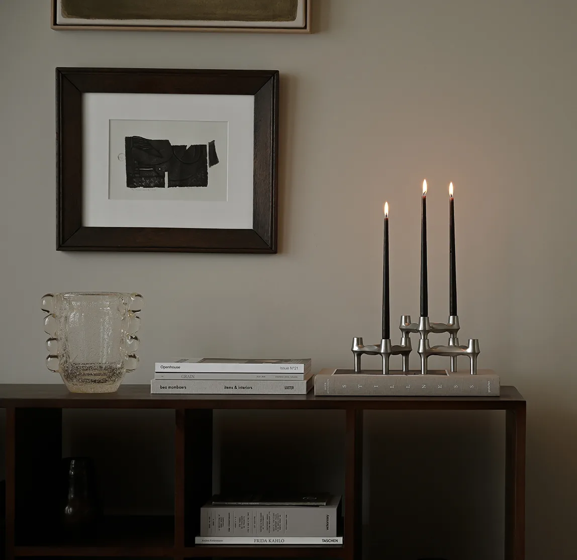 Castiçal 3-unidades Nagel BMF, Cromado escovado STOFF Nagel