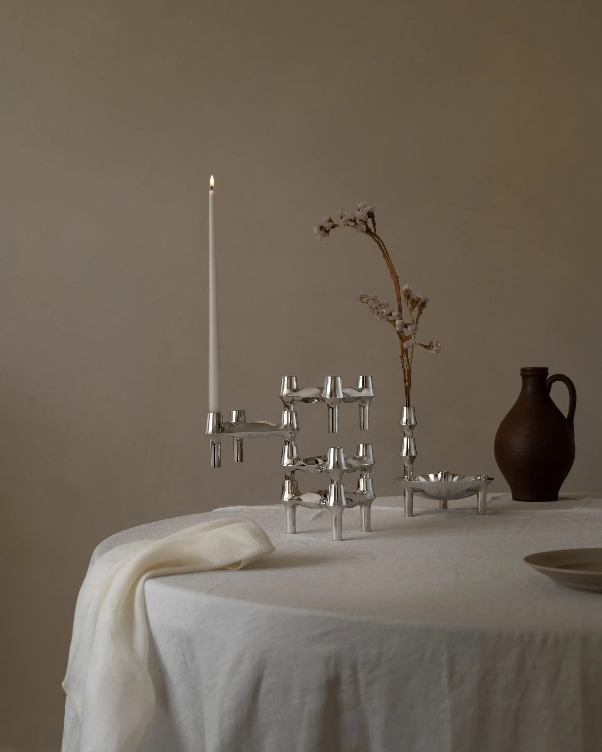 Castiçal 3-unidades Nagel BMF, Cromo STOFF Nagel