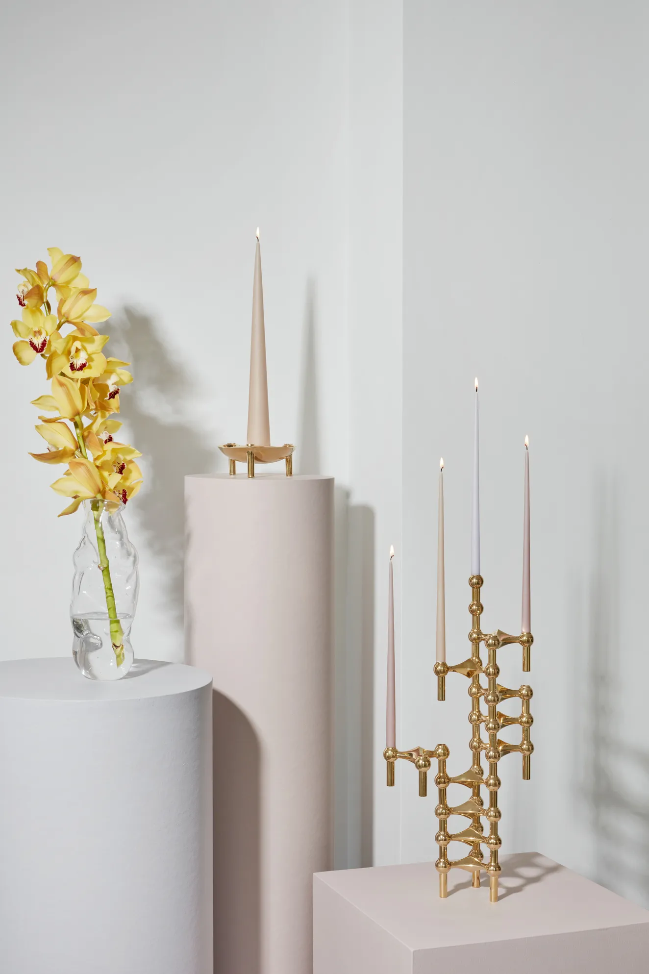 Nagel castiçal , latão STOFF