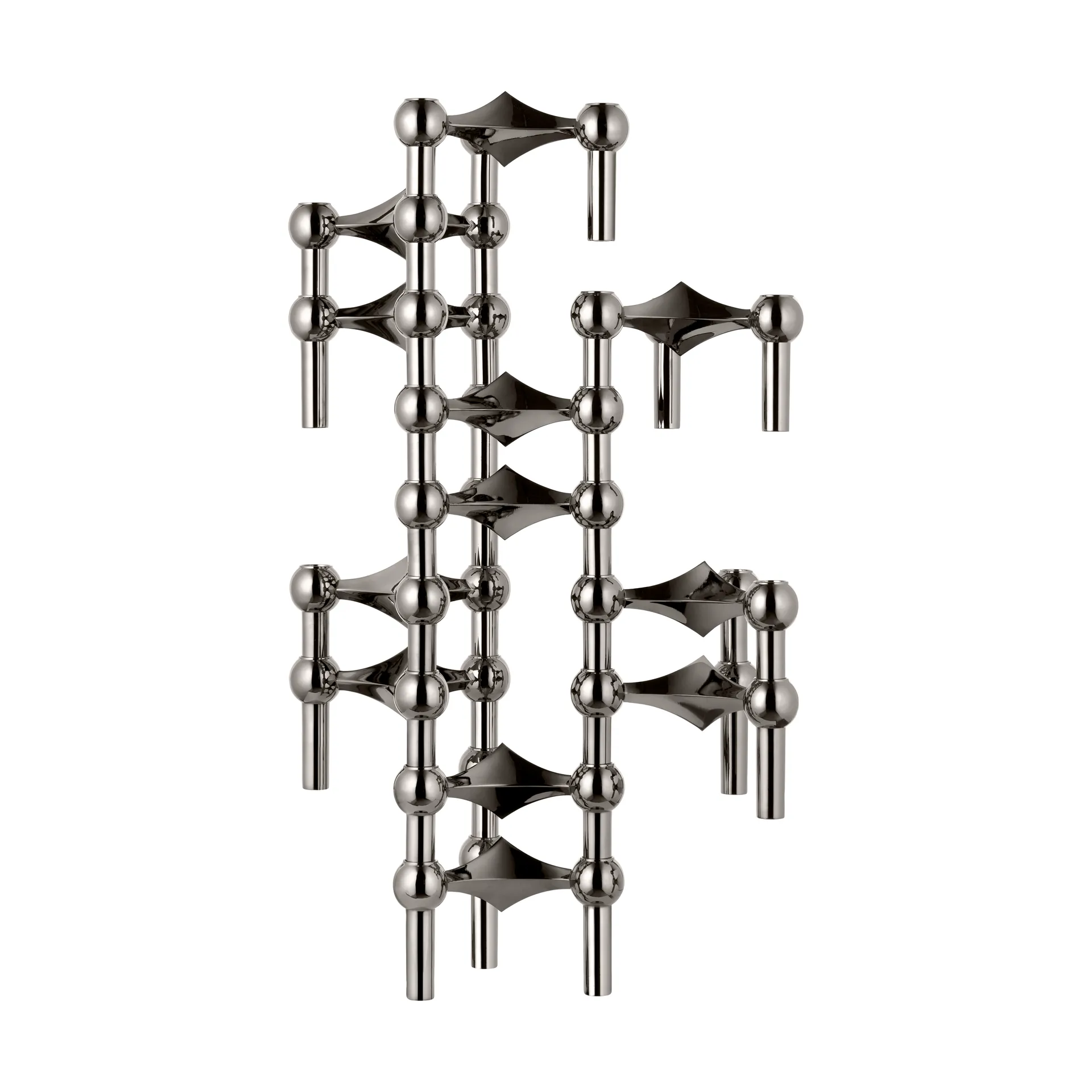 Nagel castiçal , Preto cromado STOFF