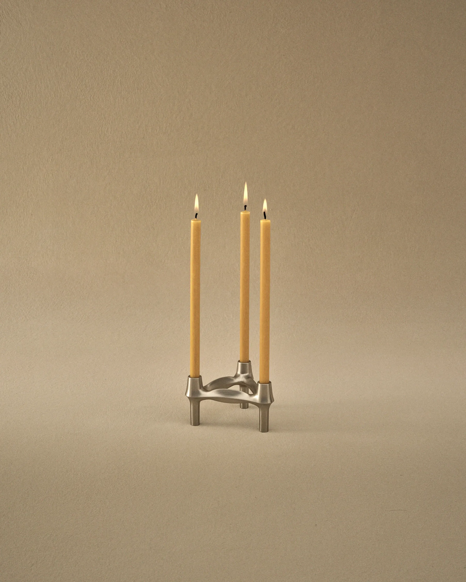 Castiçal STOFF Nagel BMF, Cromado escovado STOFF Nagel