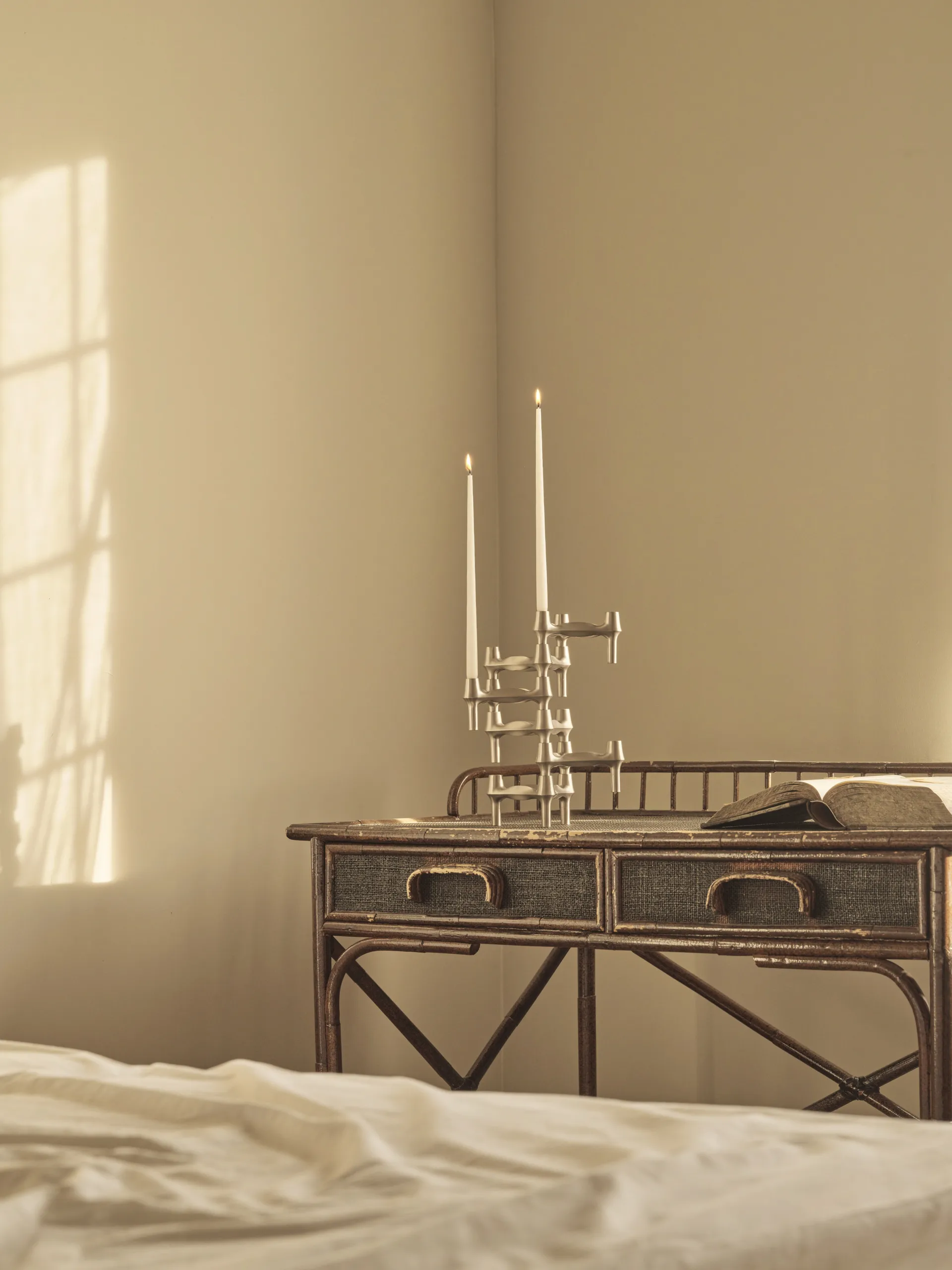 Castiçal STOFF Nagel BMF, Cromado escovado STOFF Nagel