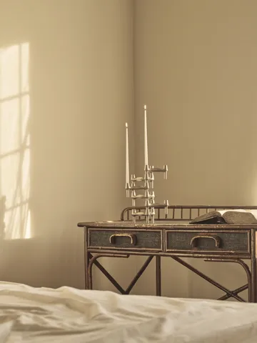 Castiçal STOFF Nagel BMF - Cromado escovado - STOFF Nagel