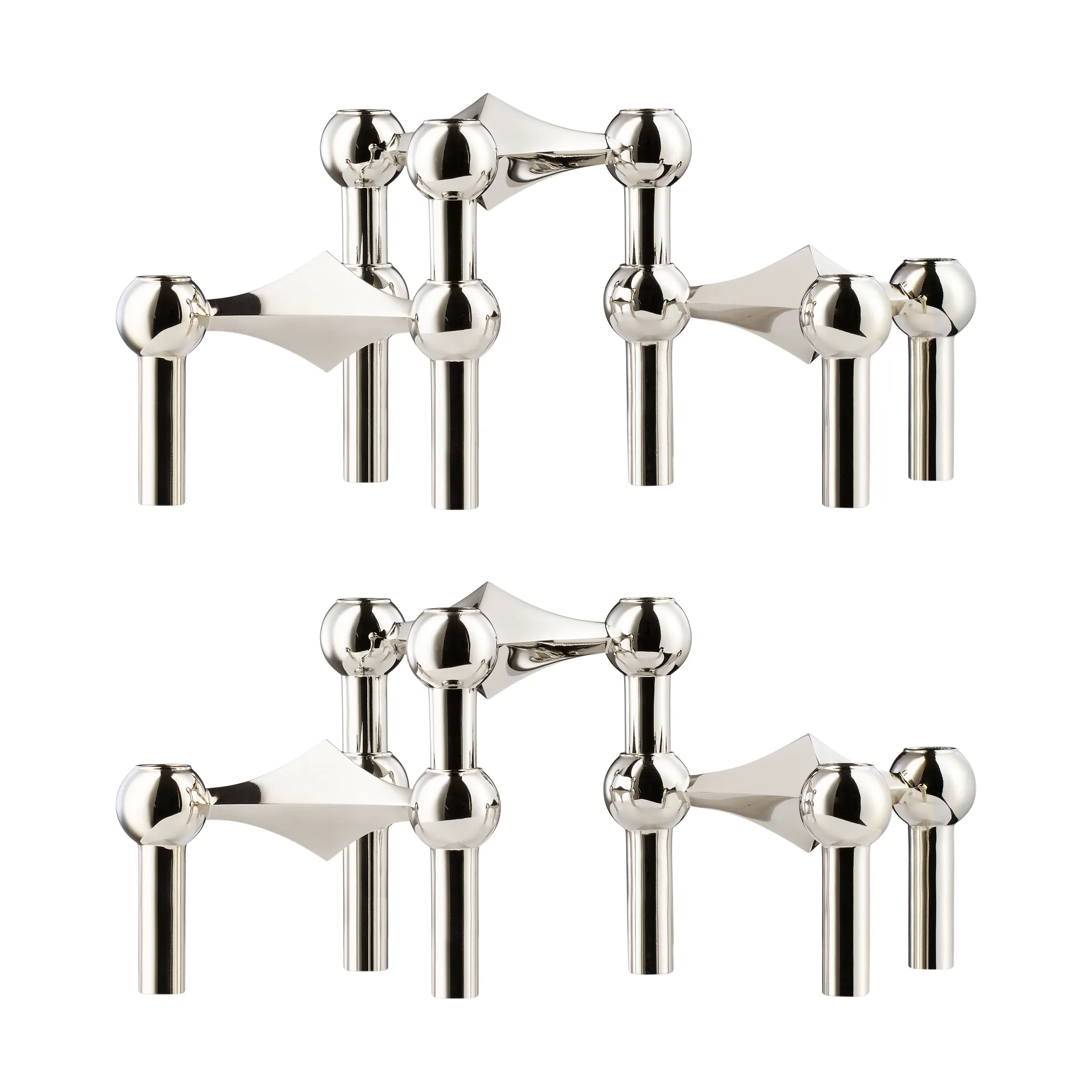 Castiçal STOFF Nagel embalagem de 6 - Cromo STOFF Nagel