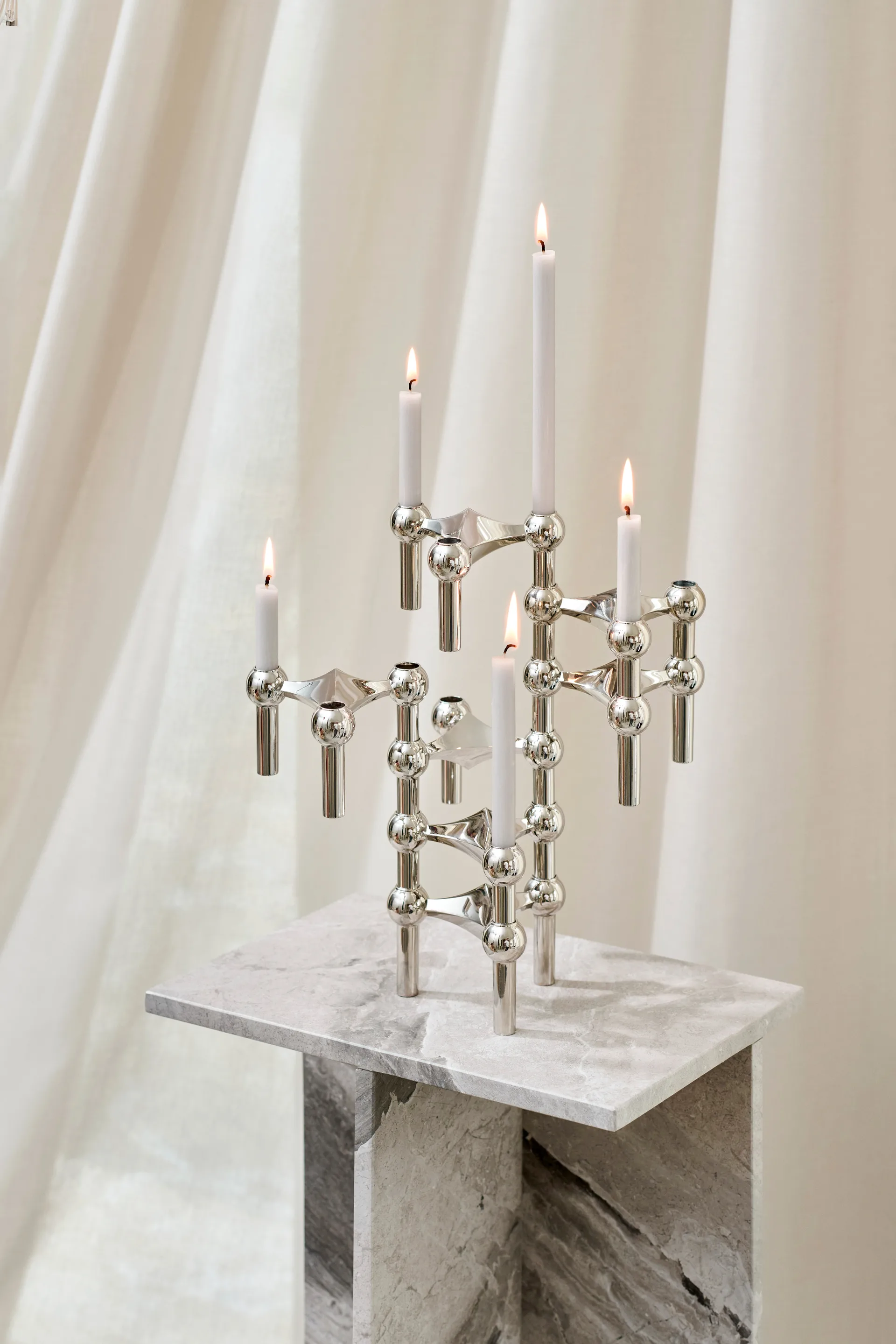 Nagel velas 12 unidades, Cinza linho STOFF Nagel
