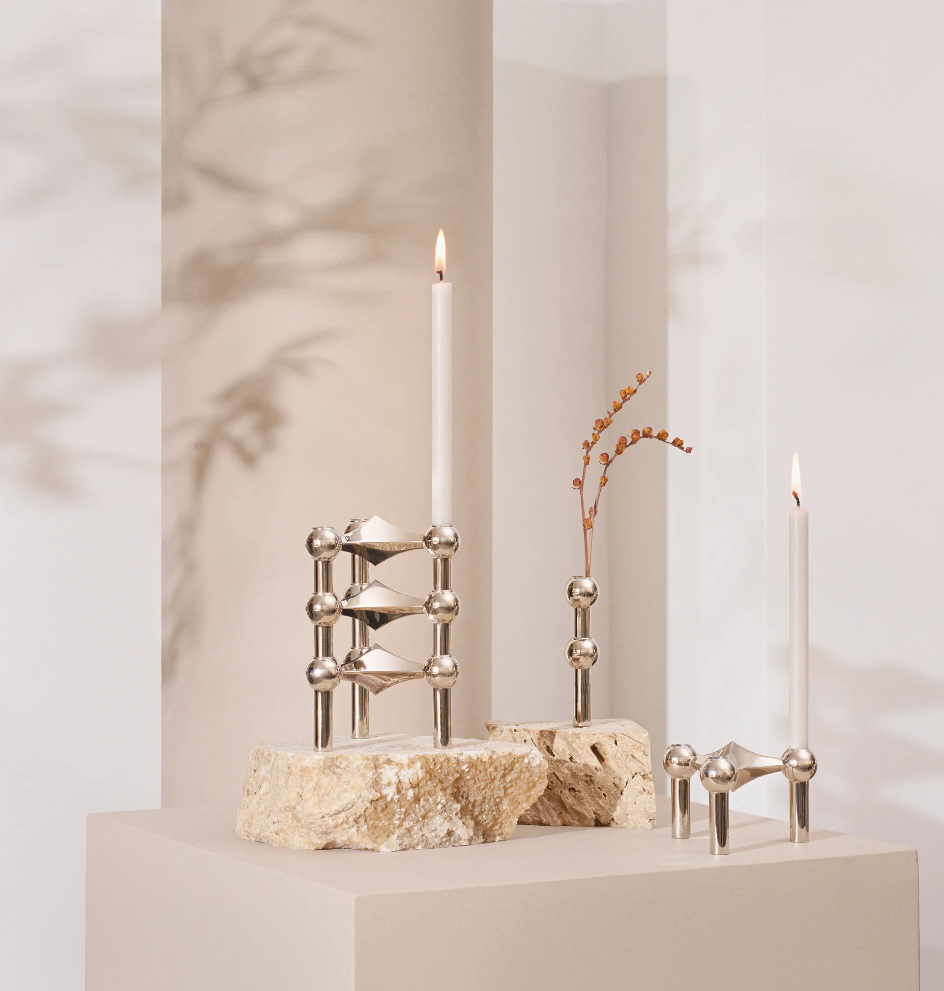 Nagel velas 12 unidades, Cinza linho STOFF Nagel