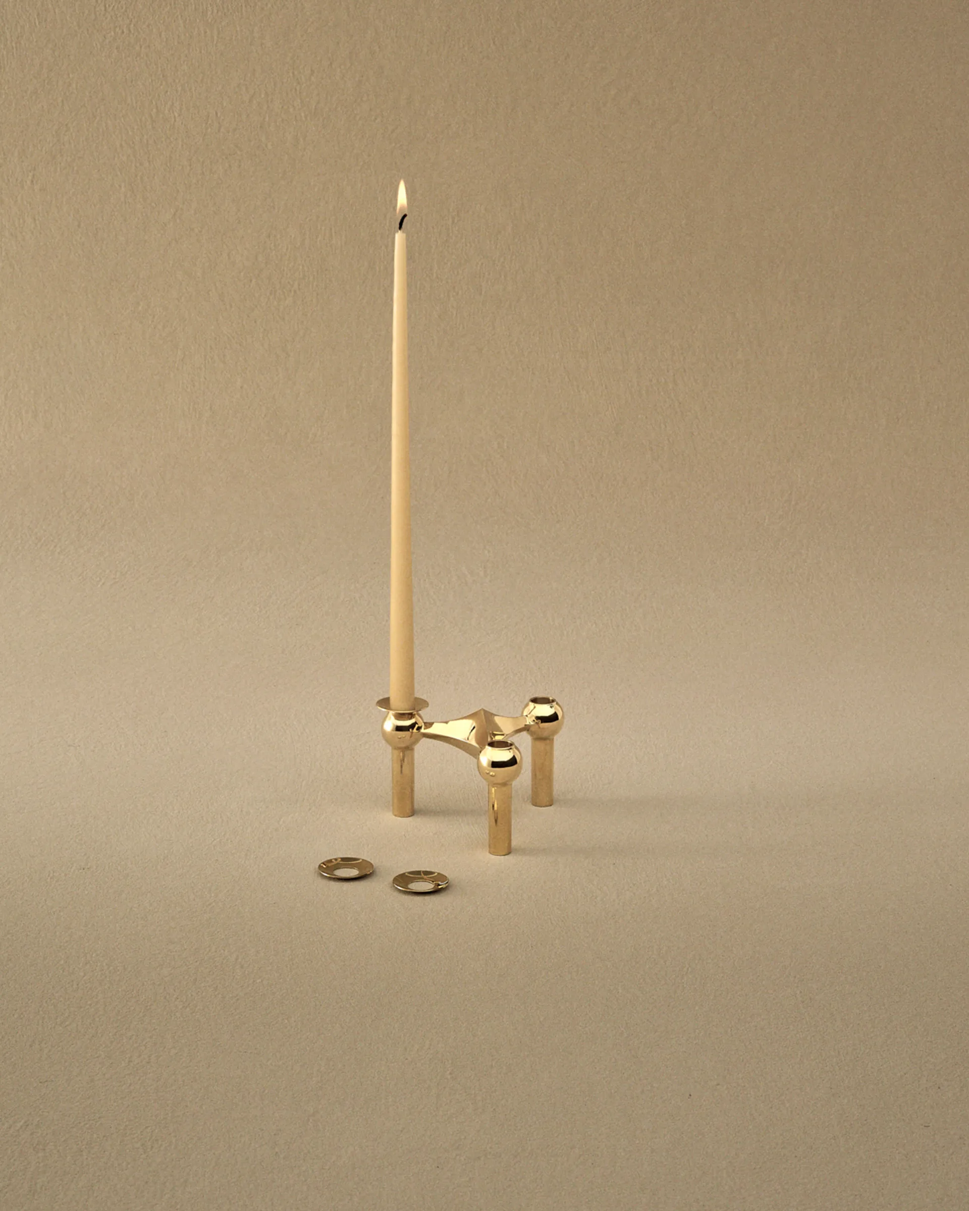 STOFF Nagel protetor de vela 3 unidades, Latão maciço STOFF Nagel