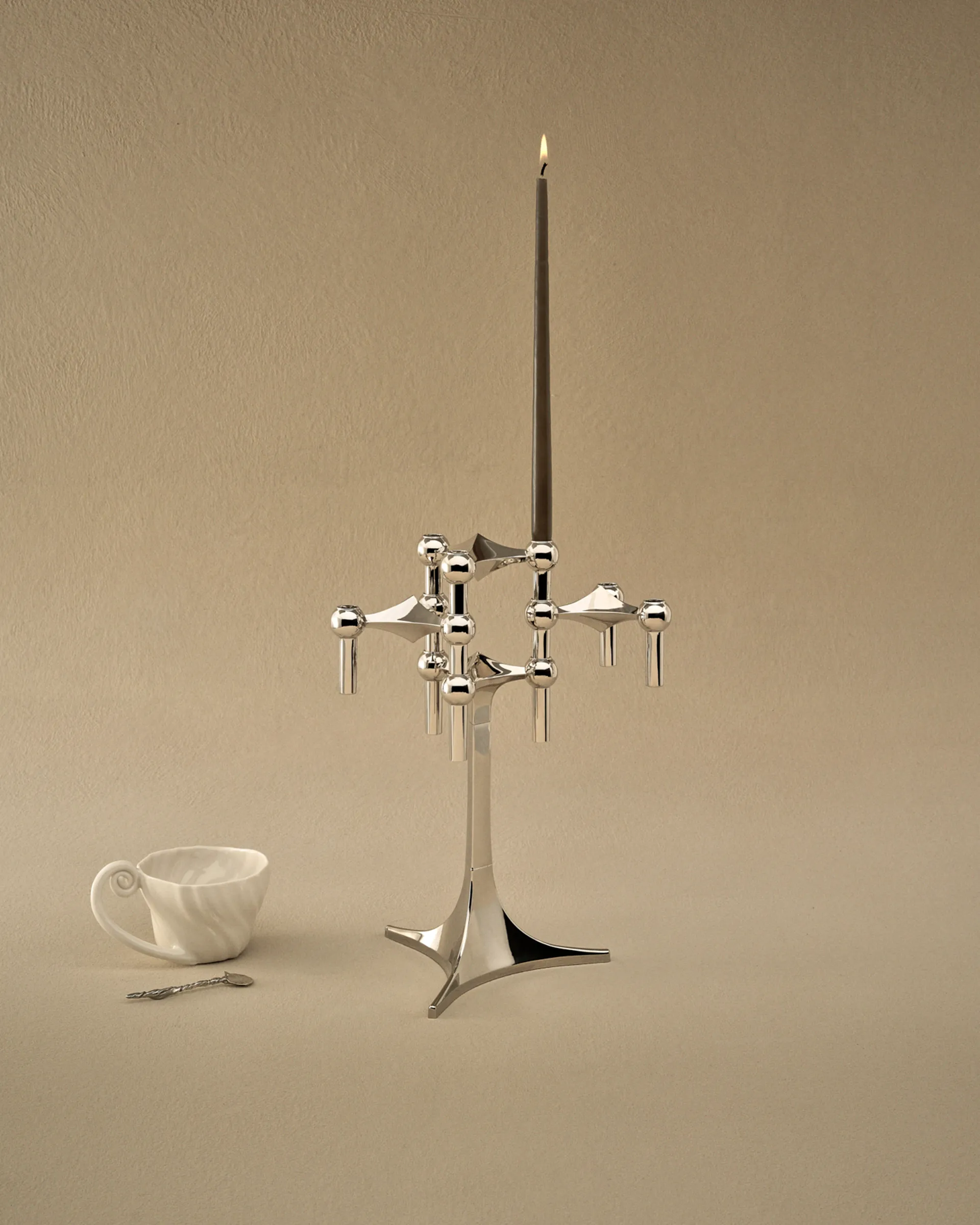 Suporte de velas STOFF Nagel, Cromado STOFF Nagel