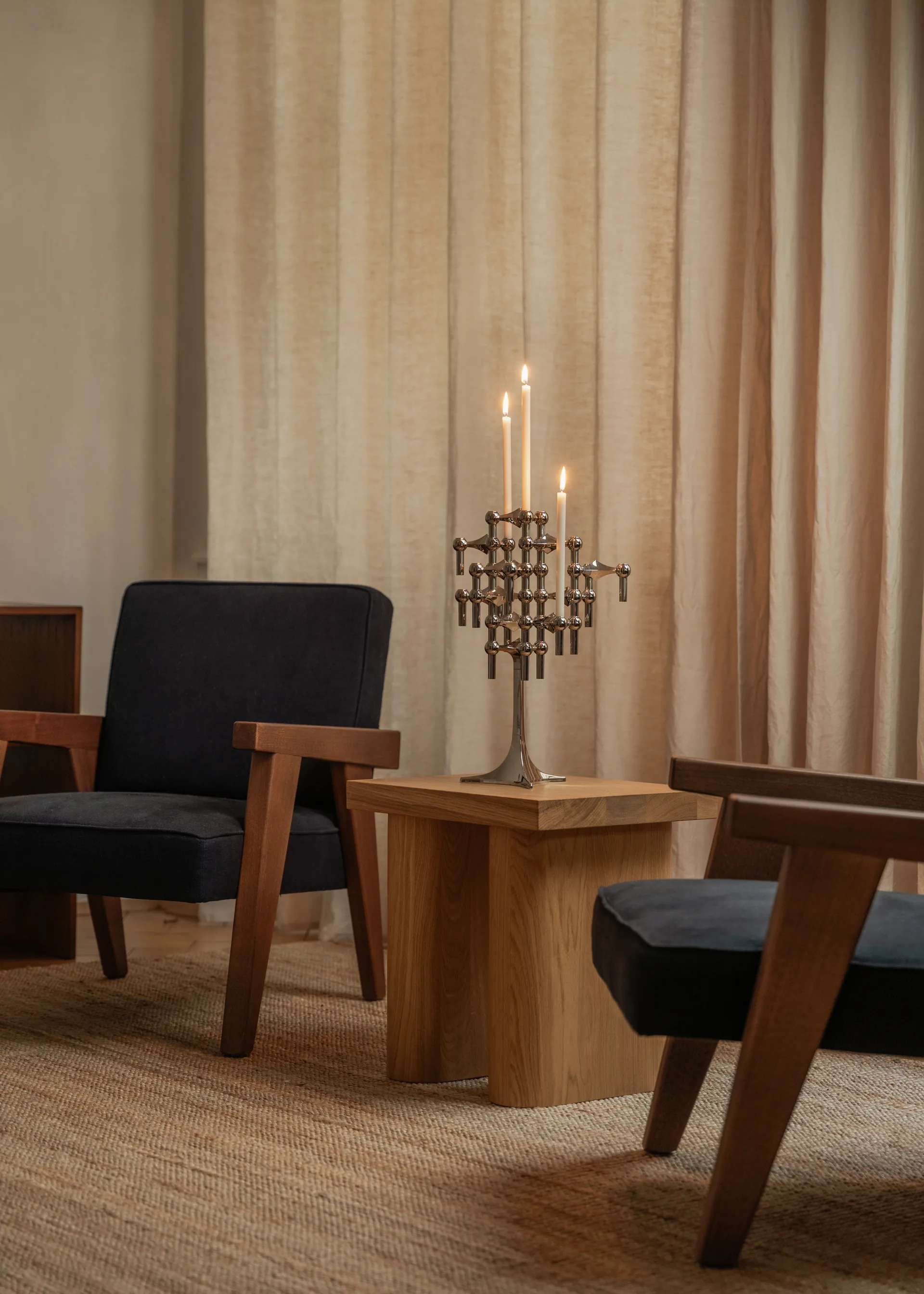 Suporte de velas STOFF Nagel, Cromado STOFF Nagel