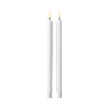 Vela STOFF Nagel LED da Uyuni Lighting, 2 un. - branco - STOFF Nagel