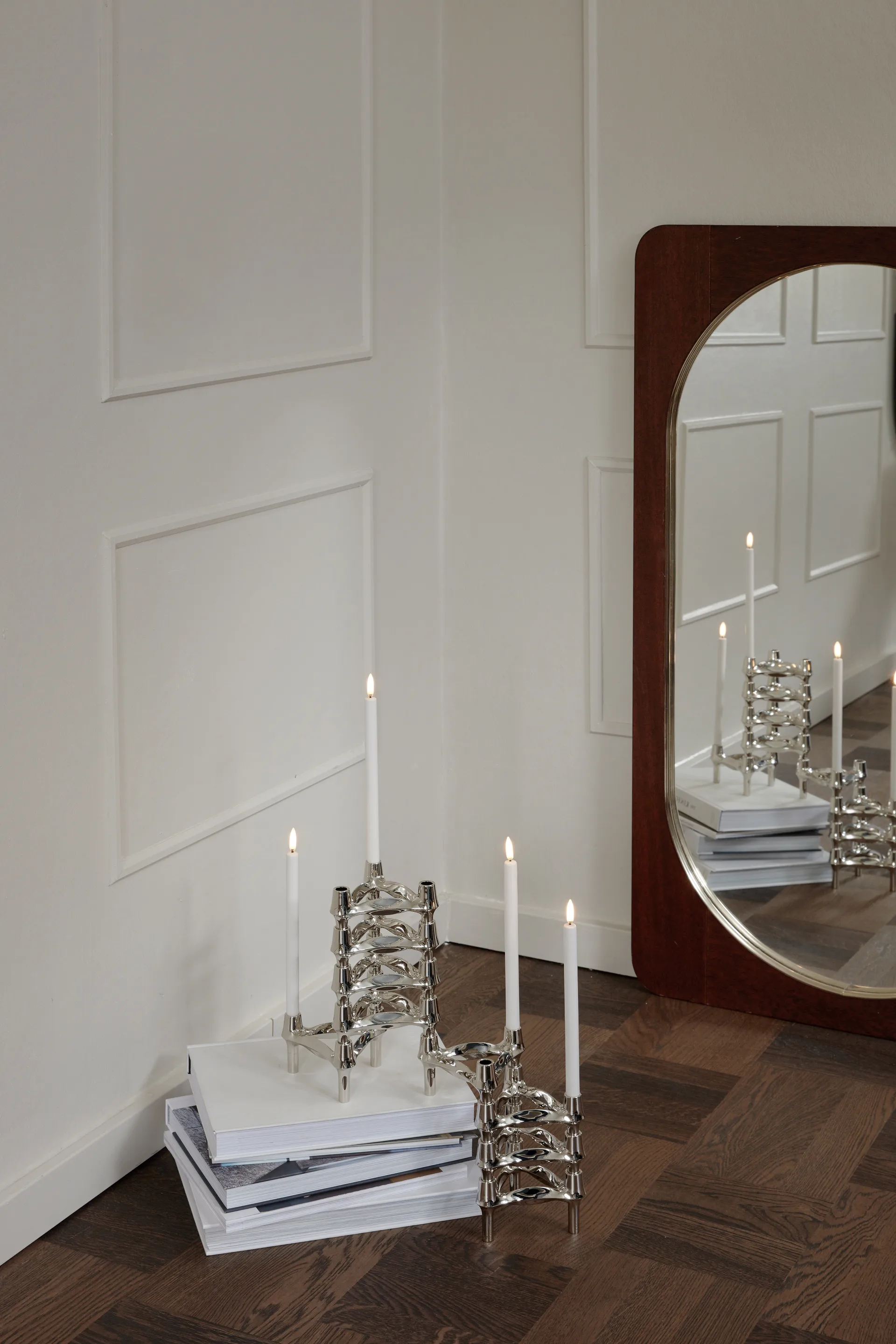 Vela STOFF Nagel LED da Uyuni Lighting, 2 un., branco STOFF Nagel