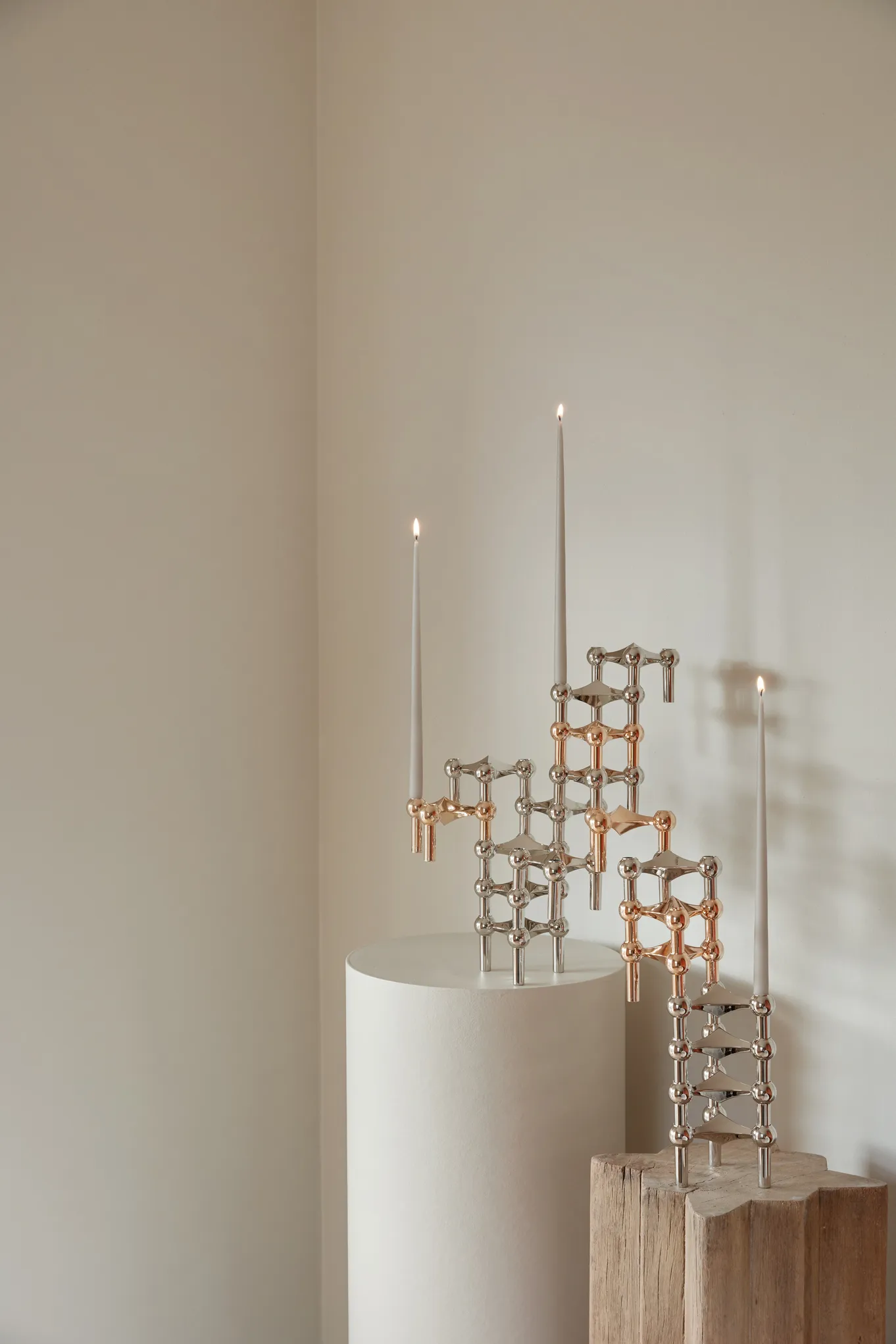 STOFF velas antigas Ester & Erik 6 unidades , areia STOFF