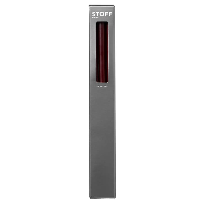 STOFF velas antigas Ester & Erik 6 unidades  - Bordô vermelho - STOFF