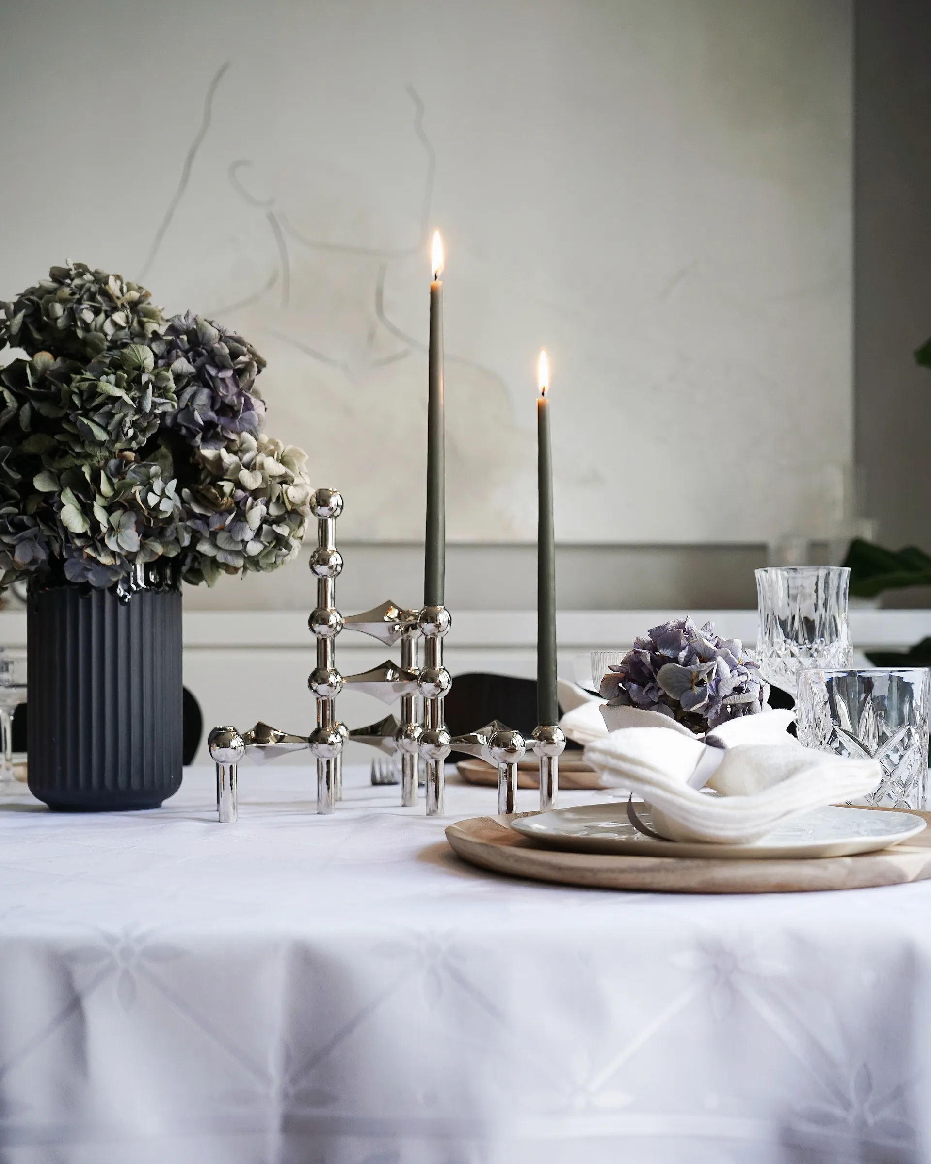 STOFF velas antigas Ester & Erik 6 unidades , Dusty green STOFF