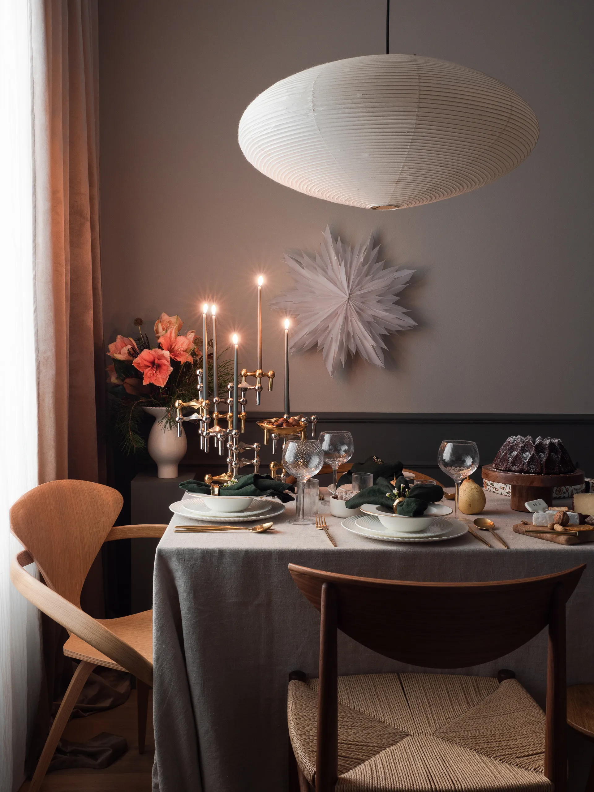 STOFF velas antigas Ester & Erik 6 unidades , Dusty green STOFF